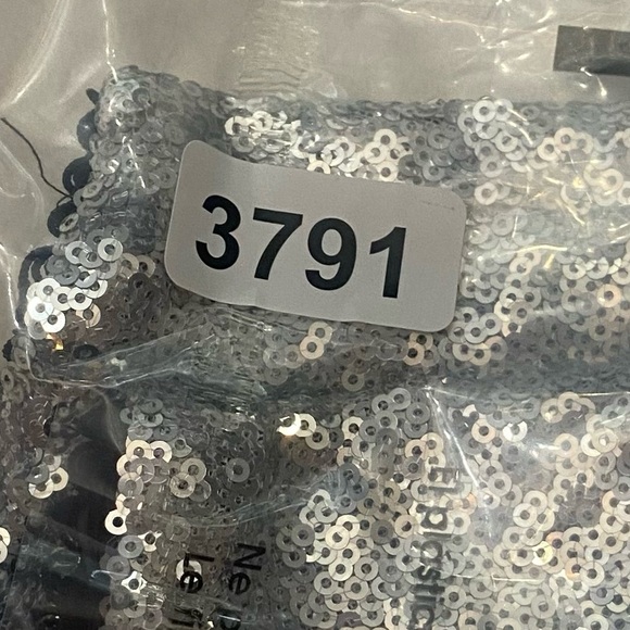 NEW! for love and lemons silver glimmer sequin high waisted panty 3791 - Picture 7 of 10